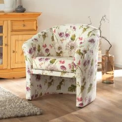 Ridgevalley Sessel Loberia - Flachgewebe - Beige geblümt -Wohnzimmermöbel boutique en ligne sessel loberia flachgewebe beige gebluemt 3355577