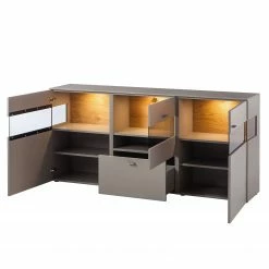 GWINNER Sideboard Anzio - Matt Fango / Balkeneiche - Mit Beleuchtung -Wohnzimmermöbel boutique en ligne sideboard anzio mit beleuchtung 4524268