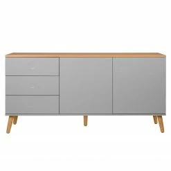 Tenzo Sideboard Dot I - Grau -Wohnzimmermöbel boutique en ligne sideboard dot i eiche teilmassiv grau 4148652
