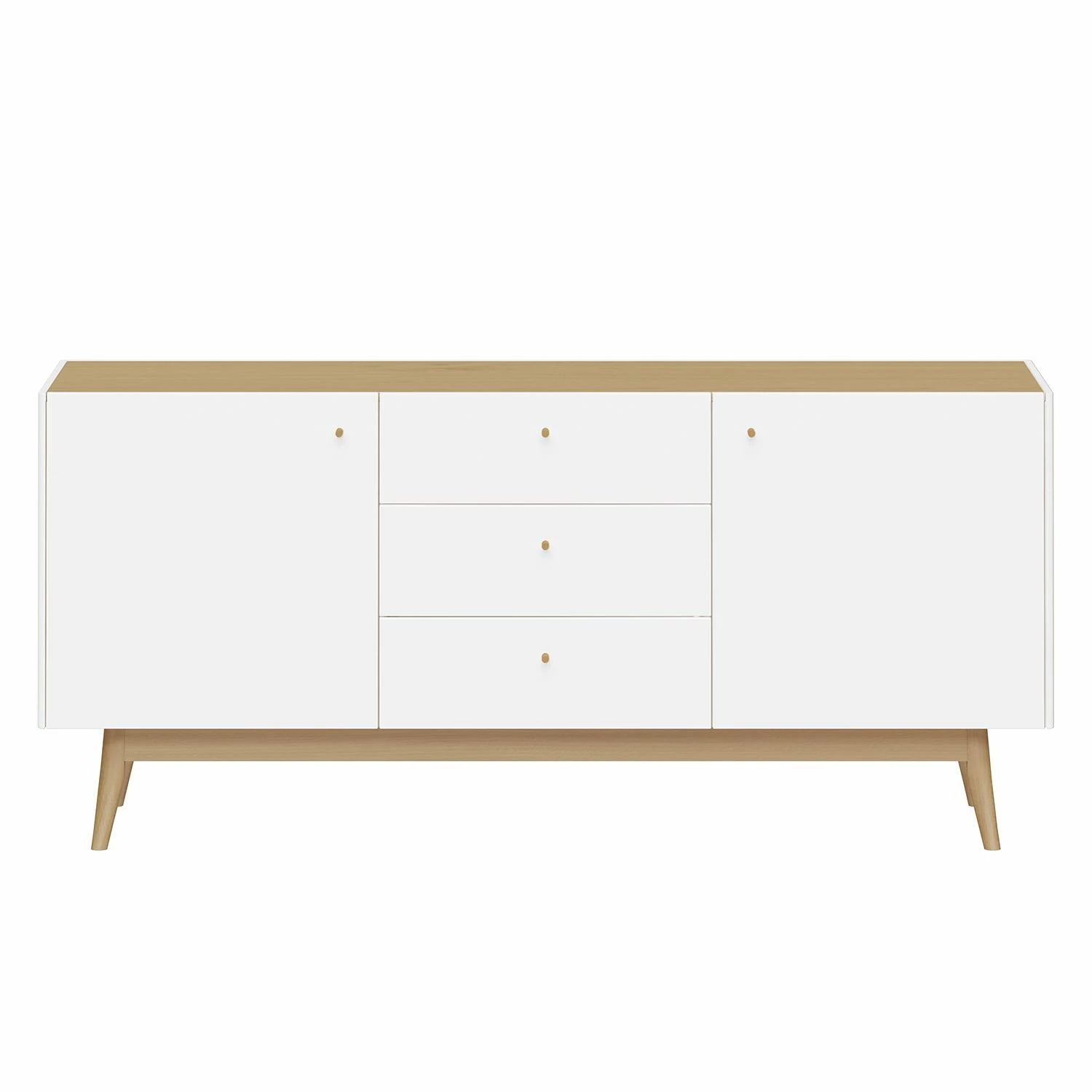 Germania Sideboard Monteo I - Weiß / Eiche 2 Germania Sideboard Monteo I - Weiß / Eiche – Bild 2