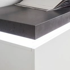 Fredriks Sideboard Namona III - Inkl. Beleuchtung - Beton Dekor / Weiß -Wohnzimmermöbel boutique en ligne sideboard namona iii inkl beleuchtung weiss anthrazit weiss anthrazit 4040332