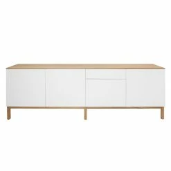 Tenzo Sideboard Patch IV - Eiche teilmassiv - Weiß 5 Tenzo Sideboard Patch IV - Eiche teilmassiv - Weiß -Wohnzimmermöbel boutique en ligne sideboard patch iv eiche teilmassiv weiss 1557346