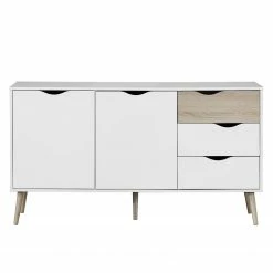 Mørteens Sideboard Sunndal - Gummibaum teilmassiv - Weiß / Eiche Hell 10 Mørteens Sideboard Sunndal - Gummibaum teilmassiv - Weiß / Eiche Hell -Wohnzimmermöbel boutique en ligne sideboard sunndal gummibaum teilmassiv weiss eiche dekor 4753668