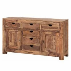 Wolf-Möbel Sideboard Yoga II - Sheesham massiv - Natur