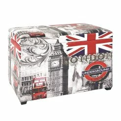 Home Design Sitztruhe Big Ben Vintage - Kunstleder