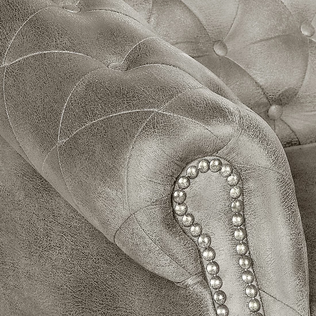 Ars manufacti Sofa Benavente (2-Sitzer) - Antiklederoptik Silber 6 Ars manufacti Sofa Benavente (2-Sitzer) - Antiklederoptik Silber – Bild 6