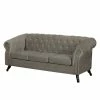 Jack & Alice Sofa Benavente I (3-Sitzer) Microfaser - Steingrau