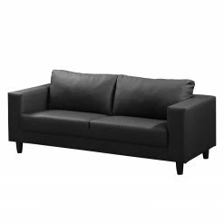 Ars manufacti Sofa Bexwell I (3-Sitzer) - Kunstleder Madara: Schwarz