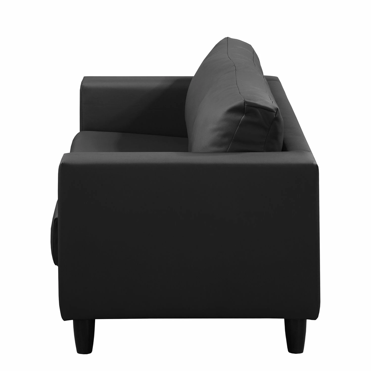 Ars manufacti Sofa Bexwell I (3-Sitzer) - Kunstleder Madara: Schwarz 3 Ars manufacti Sofa Bexwell I (3-Sitzer) - Kunstleder Madara: Schwarz – Bild 3