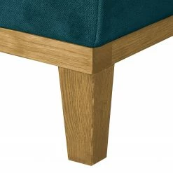 Jack & Alice Sofa Blomma (3-Sitzer) - Petrol - Eiche -Wohnzimmermöbel boutique en ligne sofa blomma 3 sitzer samtstoff petrol eiche 3671245 1