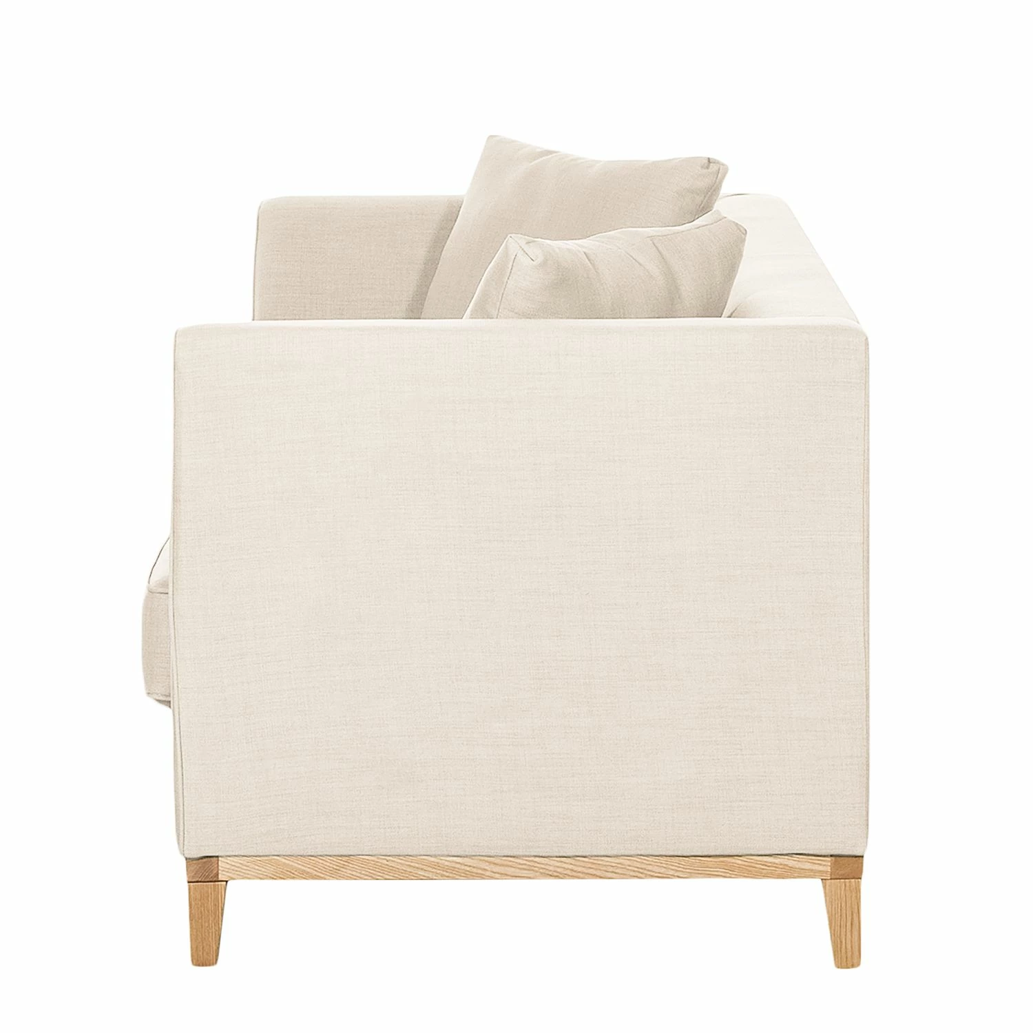 Jack & Alice Sofa Blomma (3-Sitzer) - Webstoff Beige - Gestell: Eichefarbig 5 Jack & Alice Sofa Blomma (3-Sitzer) - Webstoff Beige - Gestell: Eichefarbig – Bild 5