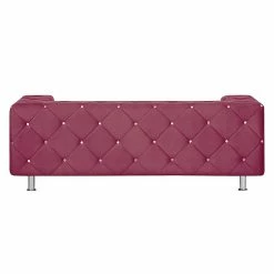Home Design Sofa Carlotta (2-Sitzer) - Microfaser Bordeaux -Wohnzimmermöbel boutique en ligne sofa carlotta 2 sitzer microfaser bordeaux 437703