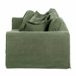 Maison Belfort Sofa Coral Beach (3-Sitzer) Webstoff - Olivgrün -Wohnzimmermöbel boutique en ligne sofa coral beach 3 sitzer webstoff olivgruen 3663513
