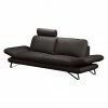 Fredriks Sofa Enzo (2,5-Sitzer) Echtleder Mocca - Kopfstütze verstellbar