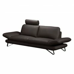 Fredriks Sofa Enzo (3-Sitzer) Echtleder Mocca - Kopfstütze verstellbar
