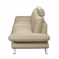 Fredriks Sofa Enzo (3-Sitzer) Echtleder Beige - Kopfstütze verstellbar -Wohnzimmermöbel boutique en ligne sofa enzo 3 sitzer echtleder beige 431154