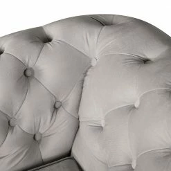 Jack & Alice Sessel Esplanada Samt - Granit -Wohnzimmermöbel boutique en ligne sofa esplanada 3 sitzer microfaser granit 4504592