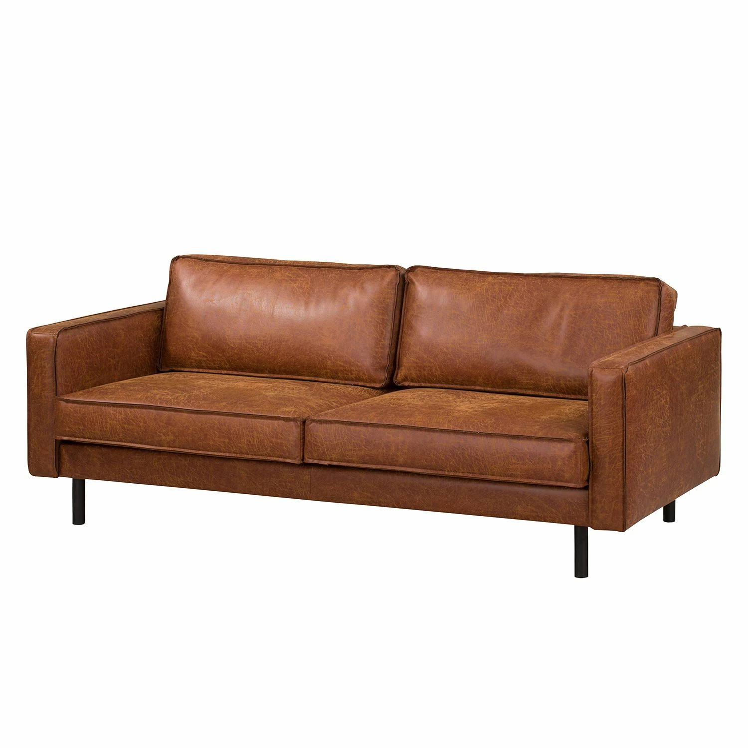 Ars manufacti 3-Sitzer Sofa FORT DODGE - Antiklederlook - Microfaser Yaka: Cognac 1 Ars manufacti 3-Sitzer Sofa FORT DODGE - Antiklederlook - Microfaser Yaka: Cognac