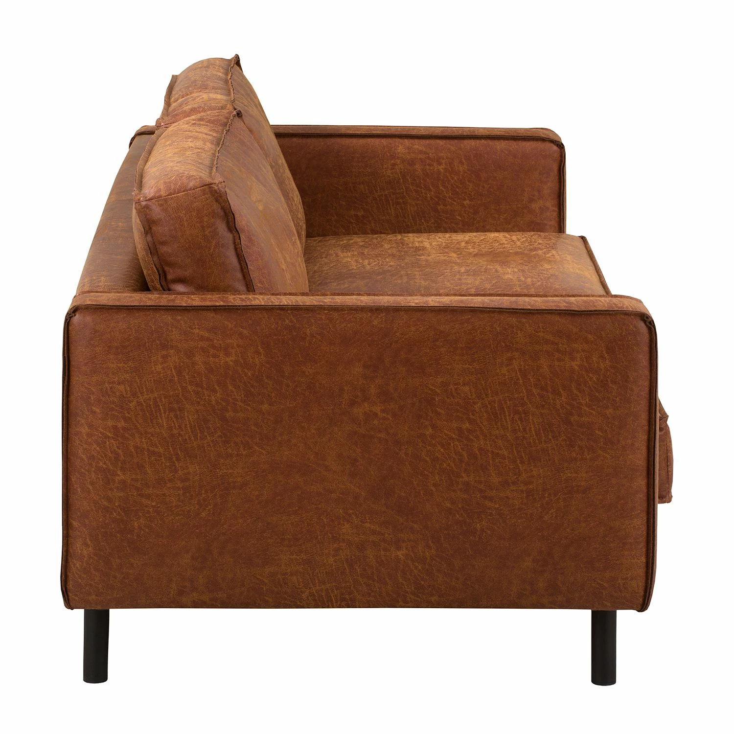 Ars manufacti 3-Sitzer Sofa FORT DODGE - Antiklederlook - Microfaser Yaka: Cognac 5 Ars manufacti 3-Sitzer Sofa FORT DODGE - Antiklederlook - Microfaser Yaka: Cognac – Bild 5