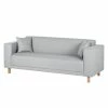 Sofa KiYDOO relax (3-Sitzer) Webstoff - Silber
