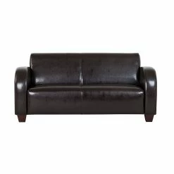 Maison Belfort Sofa La Habana (2-Sitzer) - Bycast-Kunstleder Dunkelbraun -Wohnzimmermöbel boutique en ligne sofa la habana 2 sitzer bycast kunstleder dunkelbraun 256062