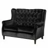 Maison Belfort Sofa Luro (2-Sitzer) Samt - Schwarz