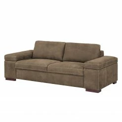 Ars Natura Sofa Maine (2-Sitzer) Echtleder - Cappuccino