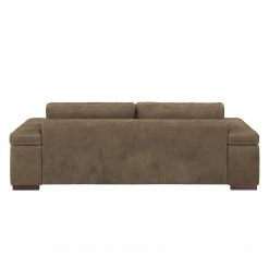 Ars Natura Sofa Maine (3-Sitzer) Echtleder - Cappuccino -Wohnzimmermöbel boutique en ligne sofa maine 3 sitzer echtleder cappuccino 4479892