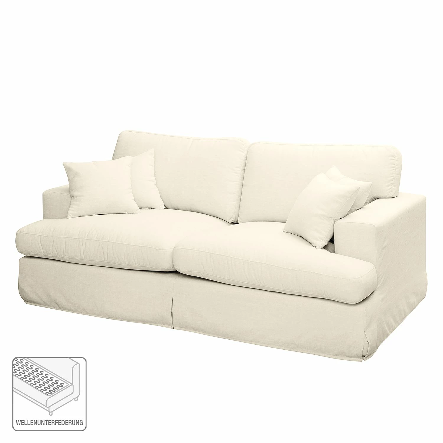 Maison Belfort Sofa Mormès (2,5-Sitzer) -Webstoff - Creme 2 Maison Belfort Sofa Mormès (2,5-Sitzer) -Webstoff - Creme – Bild 2
