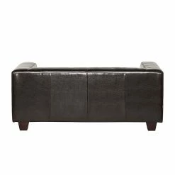 Maison Belfort Sofa Nespolo (2-Sitzer) - Kunstleder Dunkelbraun -Wohnzimmermöbel boutique en ligne sofa nespolo 2 sitzer bycast echtleder dunkelbraun 254146