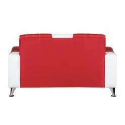 Studio Monroe Sofa Nixa (2-Sitzer) - Kunstleder Rot/Weiß -Wohnzimmermöbel boutique en ligne sofa nixa 2 sitzer kunstleder rot weiss 399218