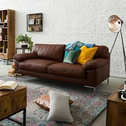 Ars manufacti Sofa Parlin (3-Sitzer) Echtleder - Mokka -Wohnzimmermöbel boutique en ligne sofa parlin 3 sitzer echtleder mokka 5093960