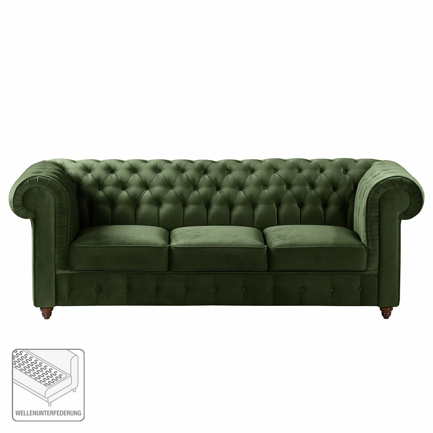 Maison Belfort Sofa Pintano (3-Sitzer) - Antikgrün 2 Maison Belfort Sofa Pintano (3-Sitzer) - Antikgrün – Bild 2