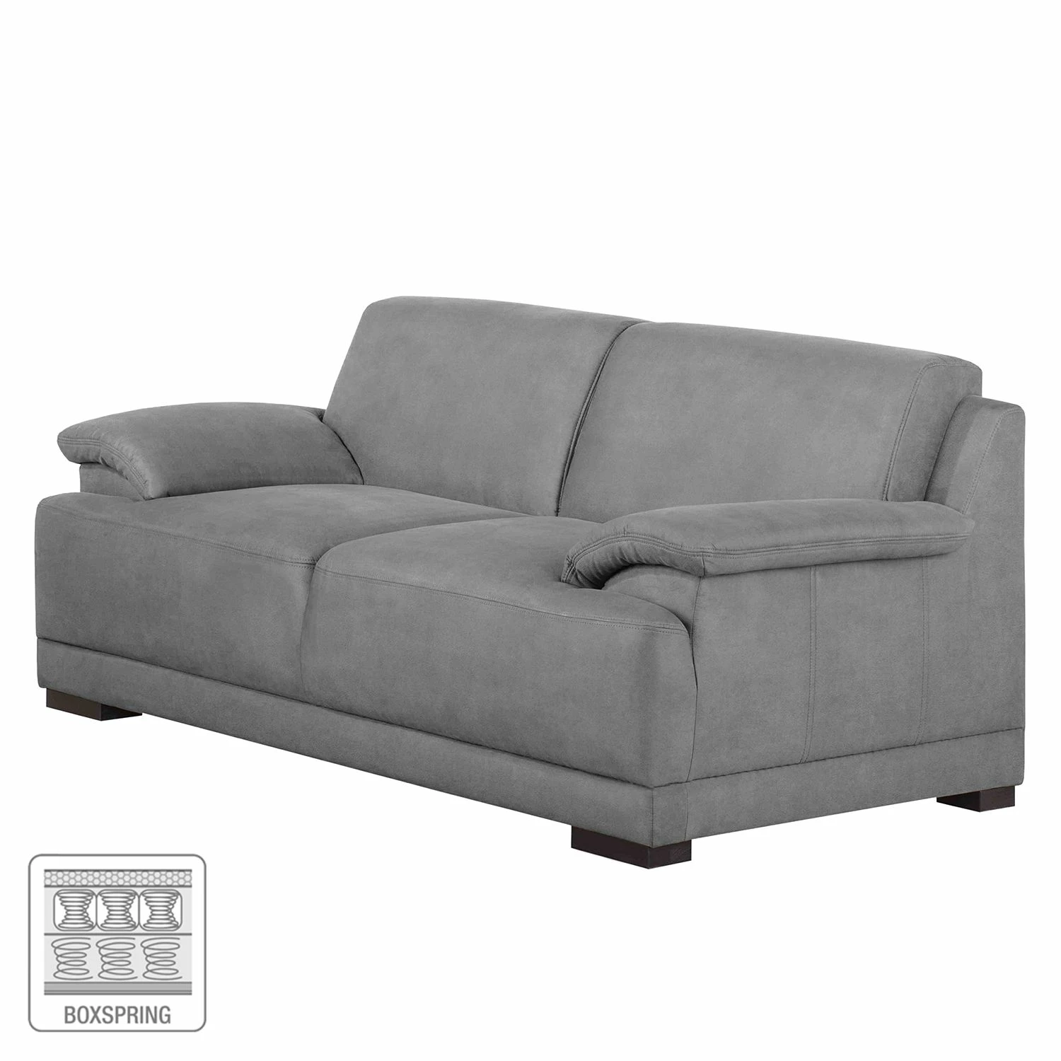 Modoform Sofa Robö (2-Sitzer) Microfaser - Grau - Boxspring 2 Modoform Sofa Robö (2-Sitzer) Microfaser - Grau - Boxspring – Bild 2
