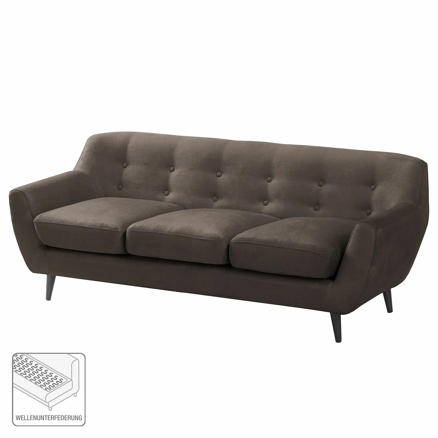 Ars manufacti Sofa Rometta (3-Sitzer) - Braungrau 2 Ars manufacti Sofa Rometta (3-Sitzer) - Braungrau – Bild 2