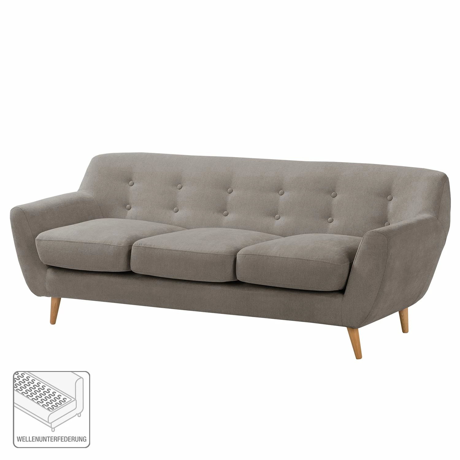 Mørteens Sofa Rometta (3-Sitzer) - Platin 2 Mørteens Sofa Rometta (3-Sitzer) - Platin – Bild 2