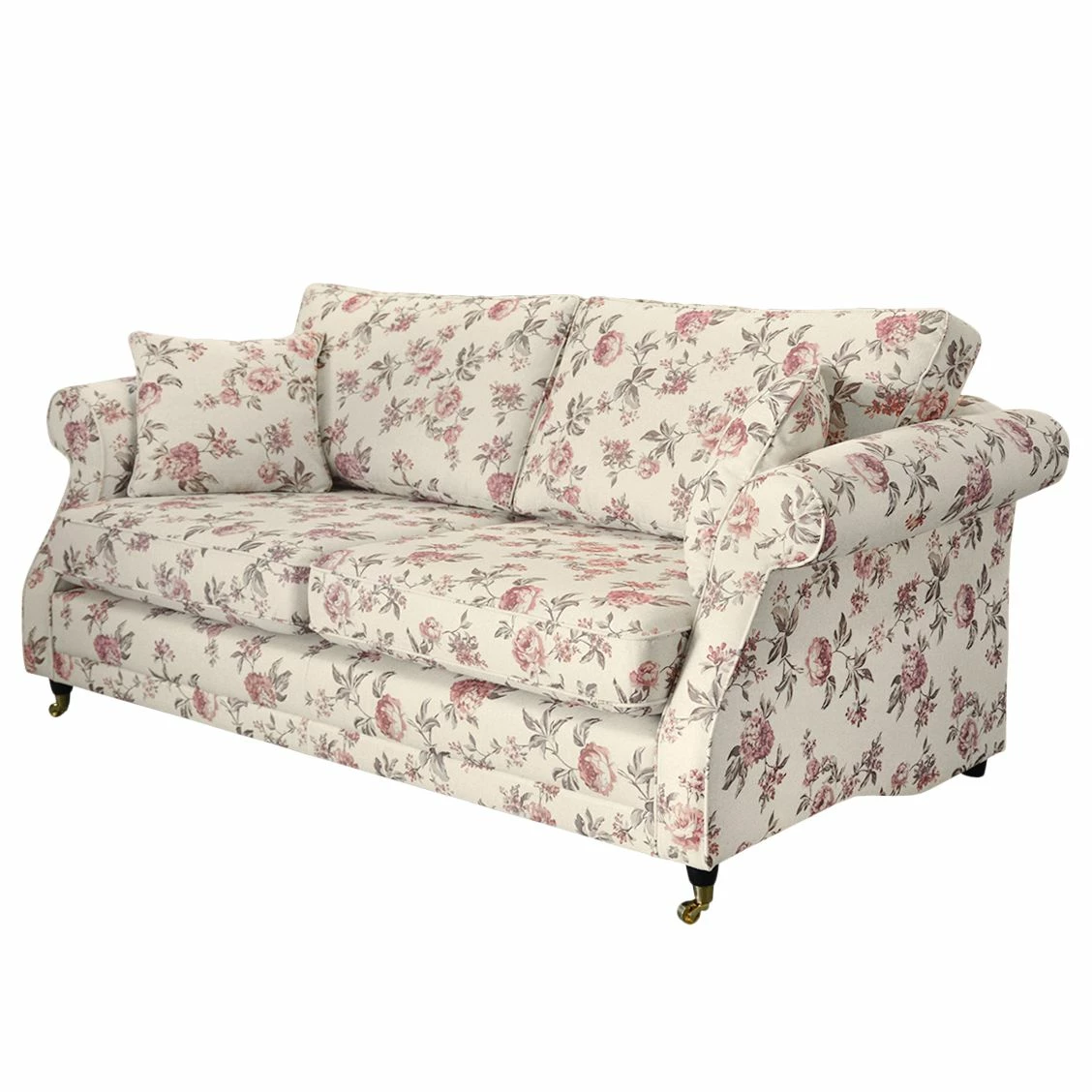Maison Belfort Sofa Rosehearty (3-Sitzer) - Webstoff - Creme / Rose 1 Maison Belfort Sofa Rosehearty (3-Sitzer) - Webstoff - Creme / Rose