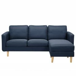 Mørteens Sofa Wyke IV (3-Sitzer mit Hocker) - Flachgewebe - Dunkelblau - Dunkelblau -Wohnzimmermöbel boutique en ligne sofa saluda 3 sitzer mit hocker flachgewebe dunkelblau 4723268