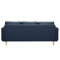 Mørteens Sofa Wyke IV (3-Sitzer mit Hocker) - Flachgewebe - Dunkelblau - Dunkelblau -Wohnzimmermöbel boutique en ligne sofa saluda 3 sitzer mit hocker flachgewebe dunkelblau 4723280