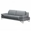 Loftscape Sofa Silvano (2,5-Sitzer) - Kunstleder Grau - Kopfstütze verstellbar