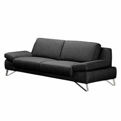Loftscape Sofa Silvano (2,5-Sitzer) - Webstoff Schwarz - Keine Funktion