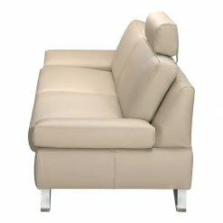 Loftscape Sofa Silvano (3-Sitzer) Echtleder Beige - Kopfstütze verstellbar -Wohnzimmermöbel boutique en ligne sofa silvano 3 sitzer echtleder beige 447071