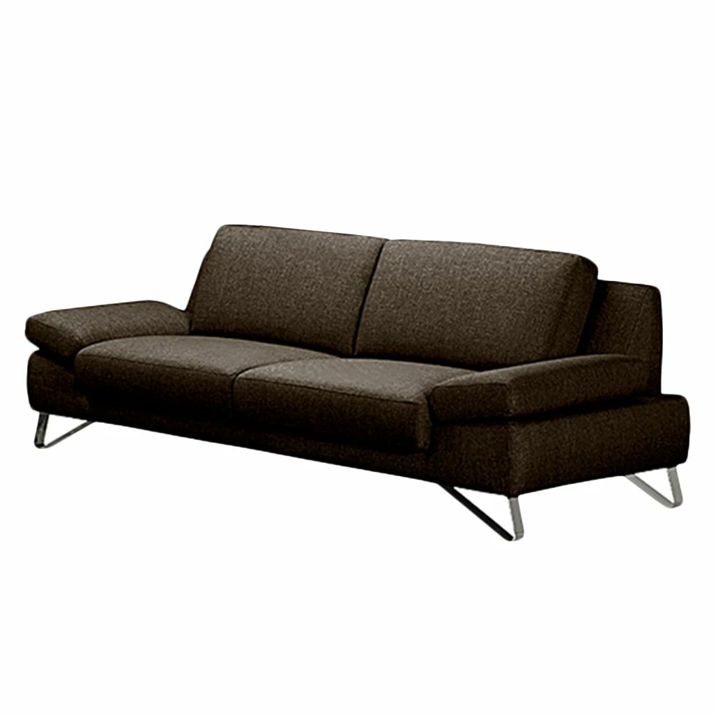 Loftscape Sofa Silvano (3-Sitzer) Webstoff - Braun-Schwarz - Kopfstütze verstellbar 1 Loftscape Sofa Silvano (3-Sitzer) Webstoff - Braun-Schwarz - Kopfstütze verstellbar