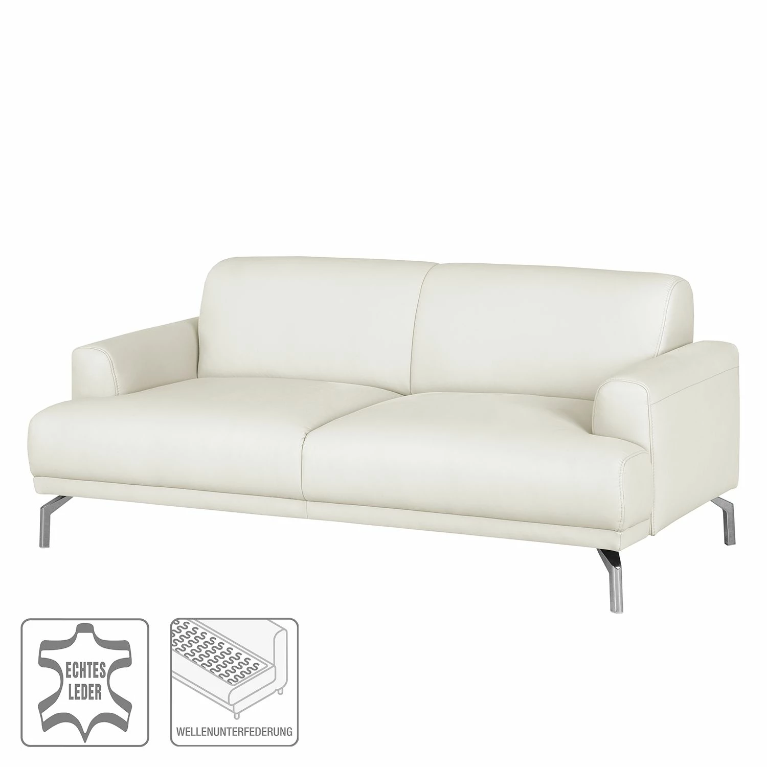 Fredriks Sofa Sisto II (2-Sitzer) Echtleder - Weiß 2 Fredriks Sofa Sisto II (2-Sitzer) Echtleder - Weiß – Bild 2