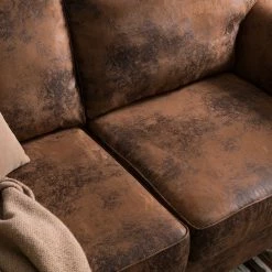 Ars manufacti Sofa Sombrero (3-Sitzer) - Antiklederoptik Dunkelbraun -Wohnzimmermöbel boutique en ligne sofa sombrero 3 sitzer antiklederoptik dunkelbraun 5092892