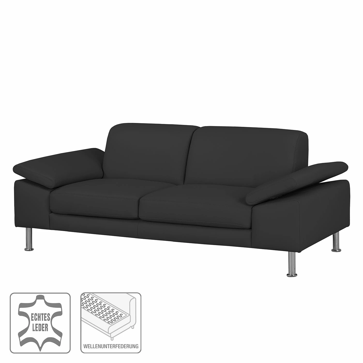 Fredriks Sofa Termon IV (2-Sitzer) Echtleder - Anthrazit 2 Fredriks Sofa Termon IV (2-Sitzer) Echtleder - Anthrazit – Bild 2