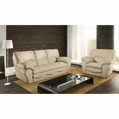 Modoform Sessel Torsby - Echtleder Beige -Wohnzimmermöbel boutique en ligne sofa torsby 3 sitzer echtleder beige 4790132 1