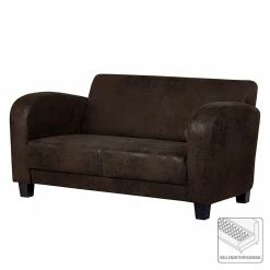 Ars manufacti Sofa Tullow (2-Sitzer) - Antiklederoptik Dunkelbraun