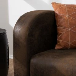 Ars manufacti Sofa Tullow (3-Sitzer) - Antiklederoptik Dunkelbraun -Wohnzimmermöbel boutique en ligne sofa tullow 3 sitzer antiklederoptik dunkelbraun 4972140 1