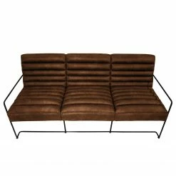 Ars manufacti Sofa Voda (3-Sitzer) - Mittelbraun -Wohnzimmermöbel boutique en ligne sofa voda 3 sitzer antiklederlook mittelbraun 4864316